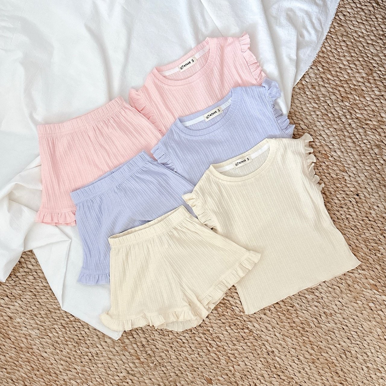 Aker - Korean Children Fashion - #littlefashionista - Pastel Frill Set - 11