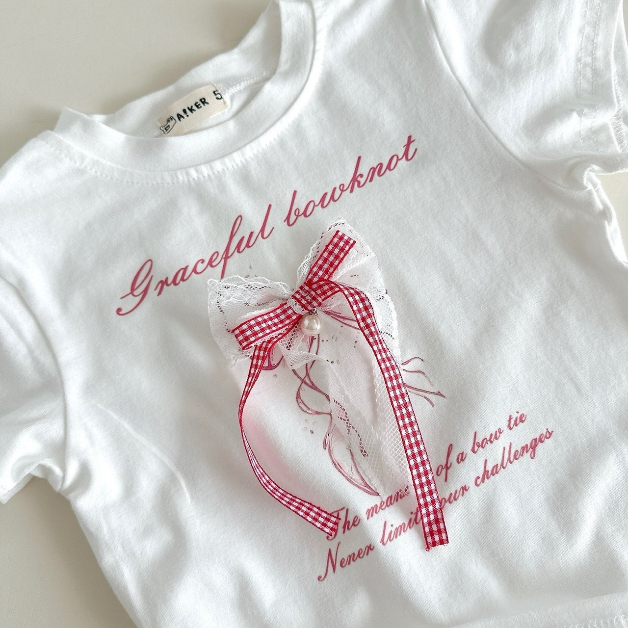 Aker - Korean Children Fashion - #magicofchildhood - Ribbon Tee - 6