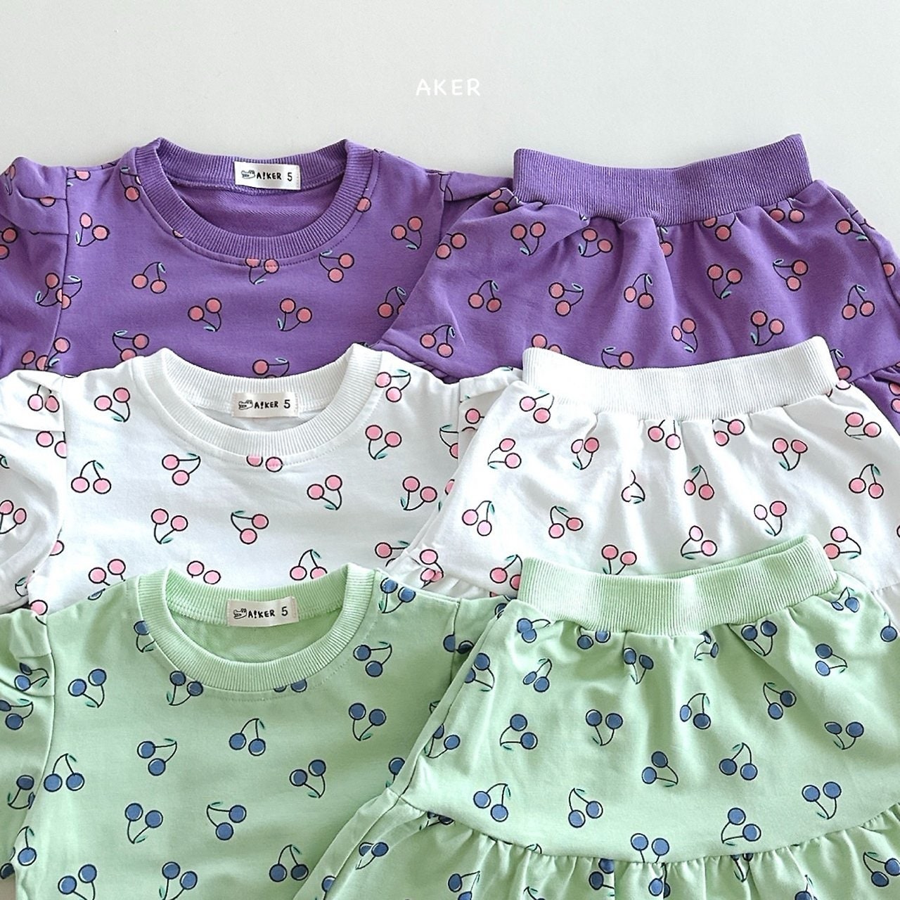 Aker - Korean Children Fashion - #prettylittlegirls - Cherry Cancan Set