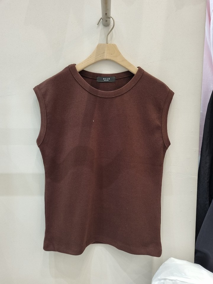 Allu - Korean Women Fashion - #womensfashion - Waffle Tank Top - 4