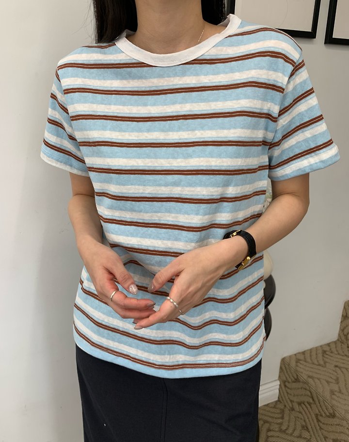 Allu - Korean Women Fashion - #momslook - Breeze Stripe Tee - 2