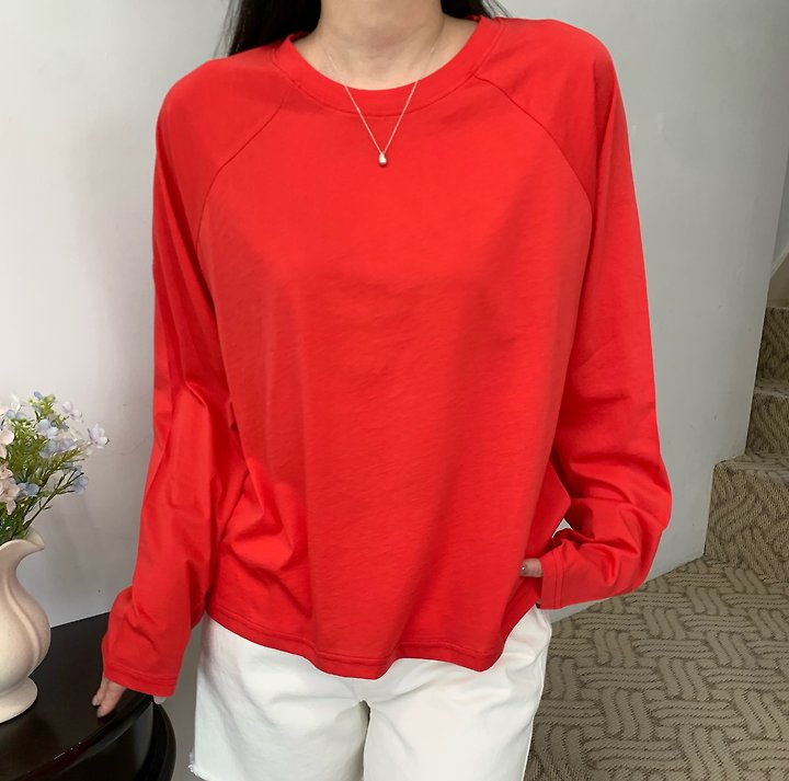 Allu - Korean Women Fashion - #momslook - Some Washed Long Sleeve Tee