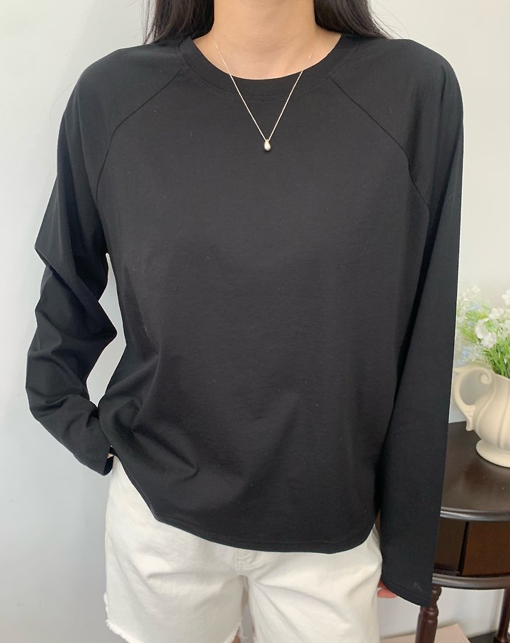 Allu - Korean Women Fashion - #momslook - Some Washed Long Sleeve Tee - 5