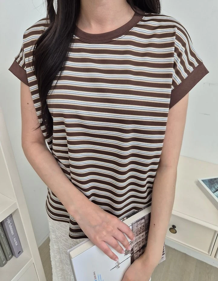 Allu - Korean Women Fashion - #momslook - Stripe Drop Sleeveless Top - 11