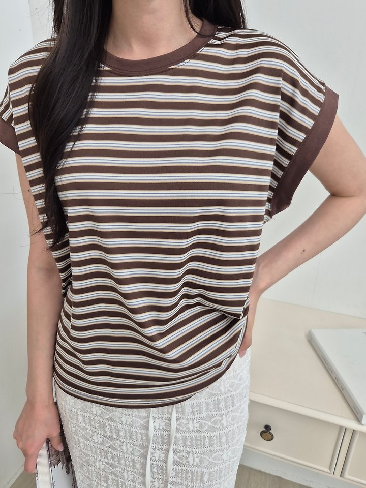 Allu - Korean Women Fashion - #momslook - Stripe Drop Sleeveless Top - 9
