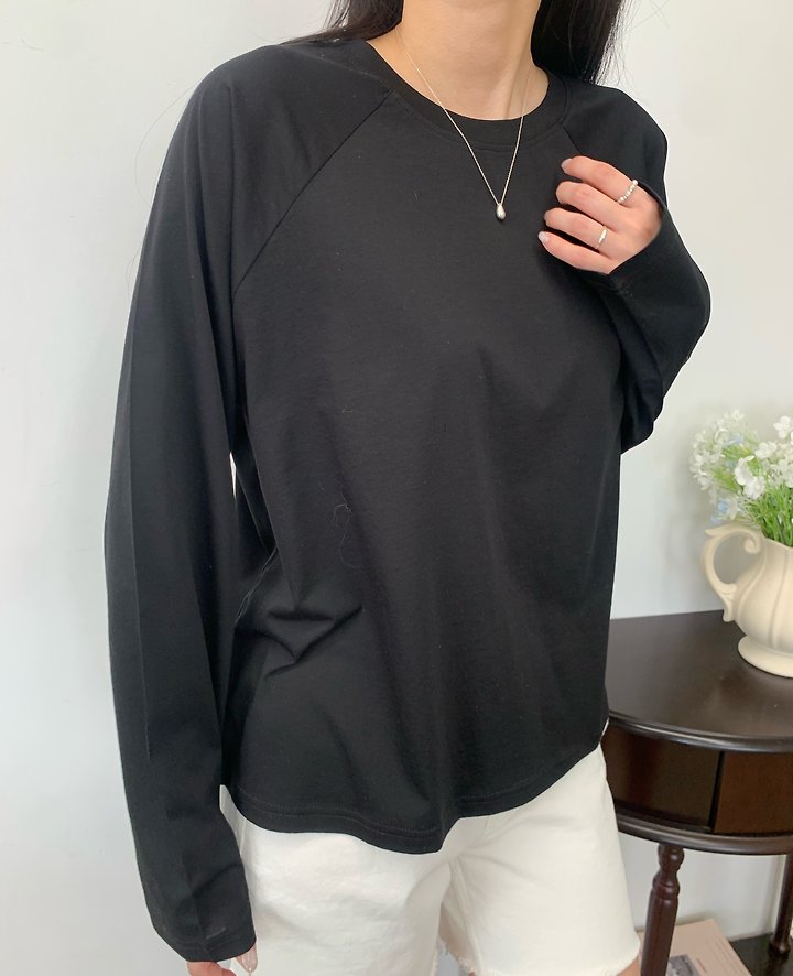 Allu - Korean Women Fashion - #restrostyle - Some Washed Long Sleeve Tee - 10