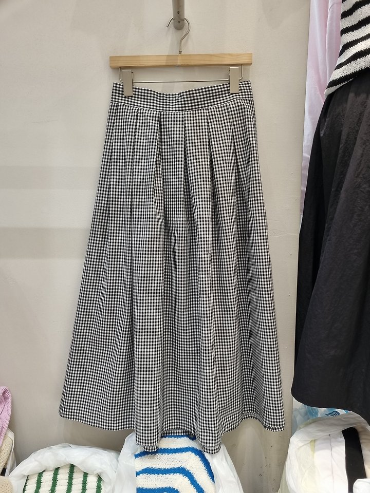 Allu - Korean Women Fashion - #restrostyle - Gingham Over Skirt - 6