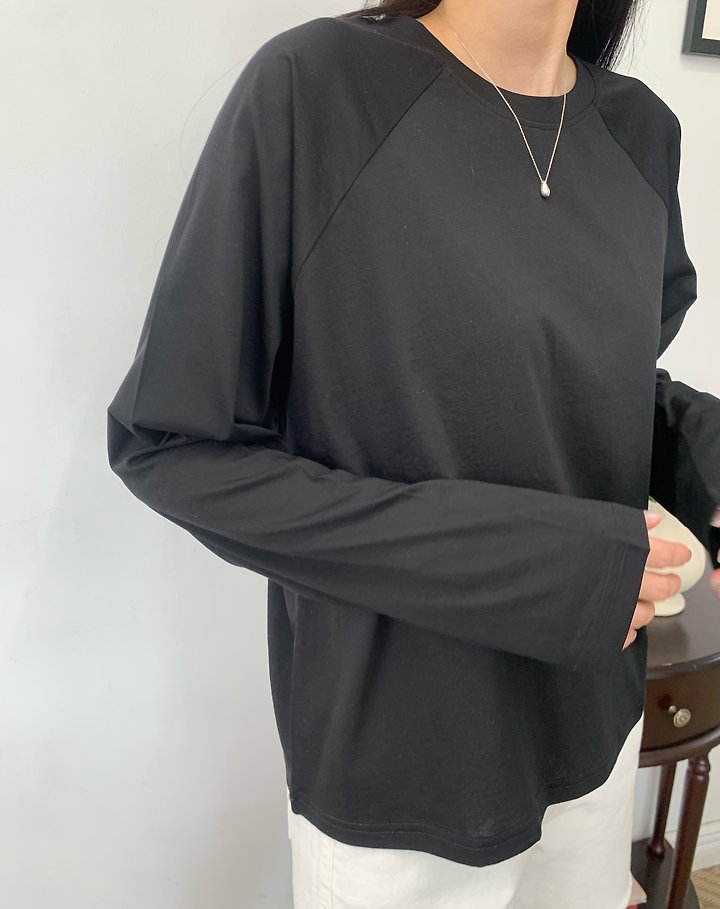 Allu - Korean Women Fashion - #romanticstyle - Some Washed Long Sleeve Tee - 11