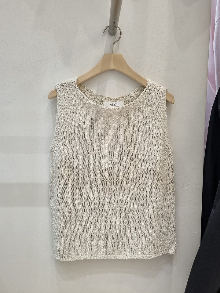 Allu - Korean Women Fashion - #romanticstyle - Linen Boat Neck Sleeveless Top - 5