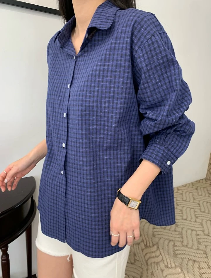 Allu - Korean Women Fashion - #thatsdarling - Mew Check Shirt - 10