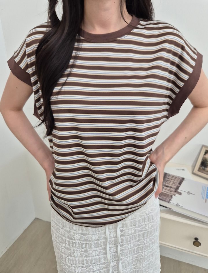 Allu - Korean Women Fashion - #thelittlethings - Stripe Drop Sleeveless Top - 6