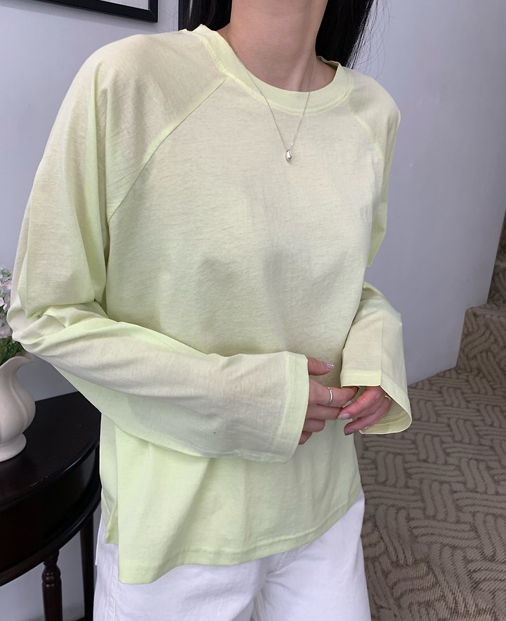 Allu - Korean Women Fashion - #vintagekidsstyle - Some Washed Long Sleeve Tee - 8