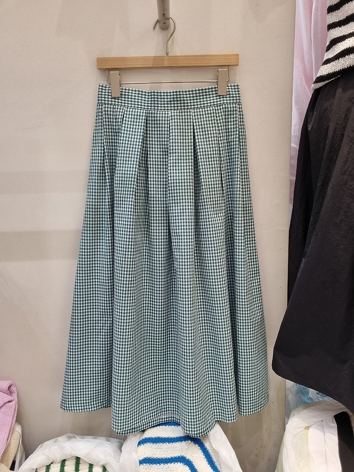 Allu - Korean Women Fashion - #vintageinspired - Gingham Over Skirt - 4