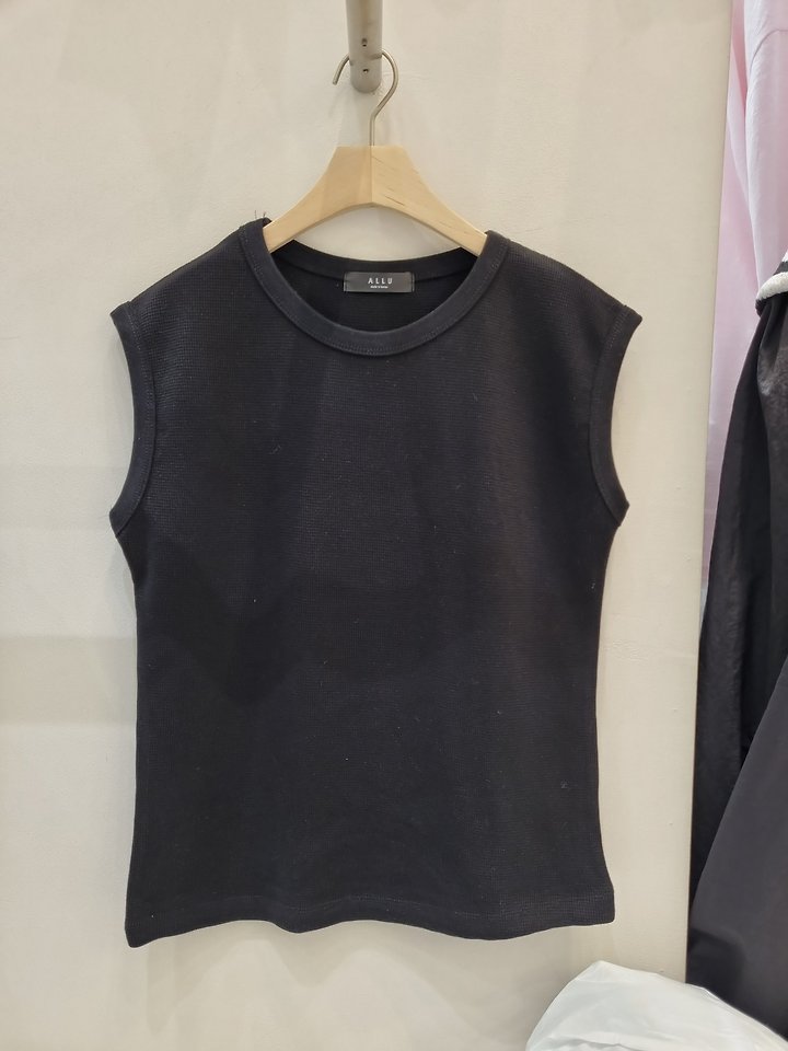 Allu - Korean Women Fashion - #womensfashion - Waffle Tank Top - 3