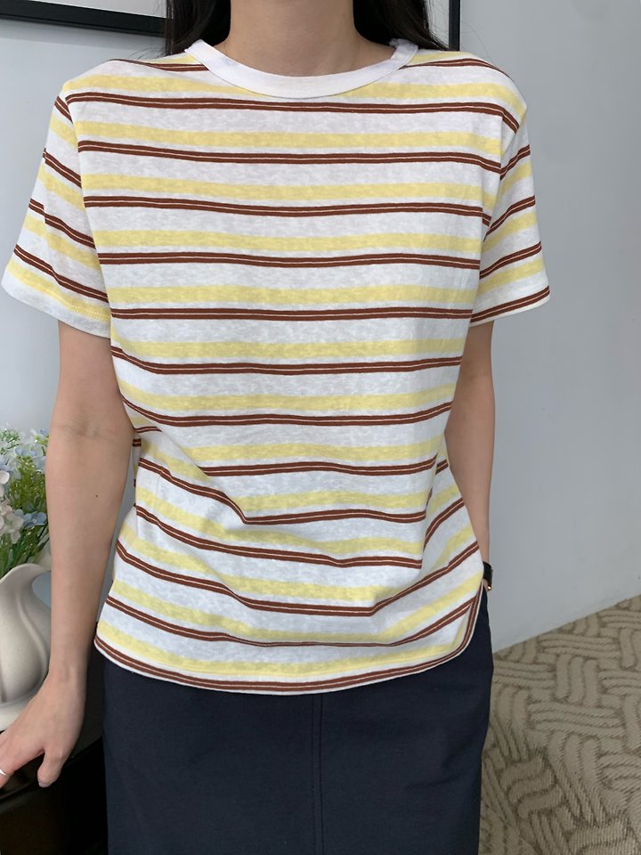Allu - Korean Women Fashion - #womensfashion - Breeze Stripe Tee - 9