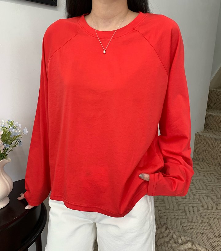 Allu - Korean Women Fashion - #womensfashion - Some Washed Long Sleeve Tee - 2
