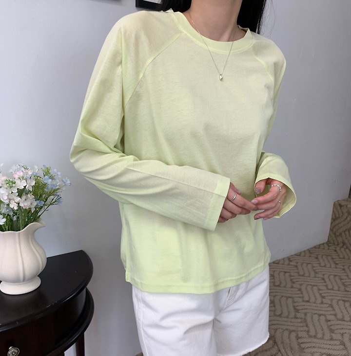 Allu - Korean Women Fashion - #womensfashion - Some Washed Long Sleeve Tee - 6