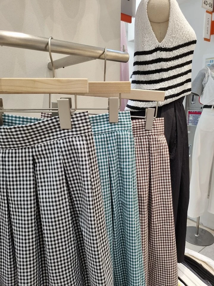 Allu - Korean Women Fashion - #womensfashion - Gingham Over Skirt - 2