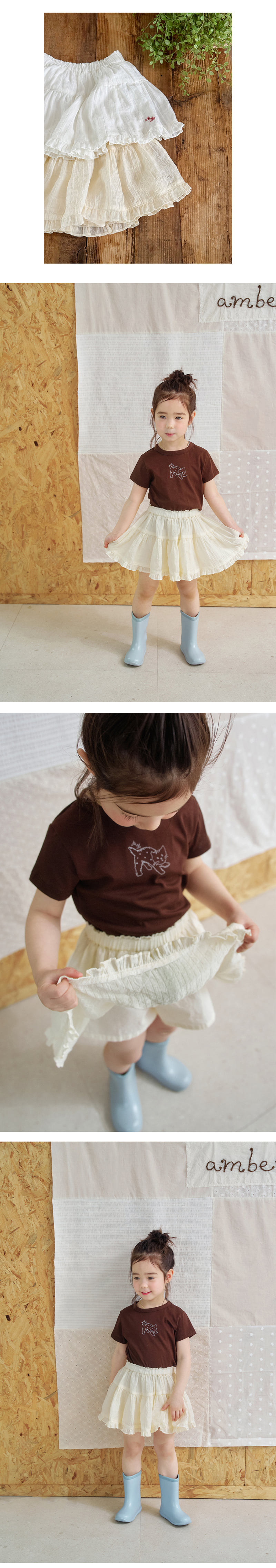 Amber - Korean Children Fashion - #designkidswear - Twinkle Frill Skirt - 3