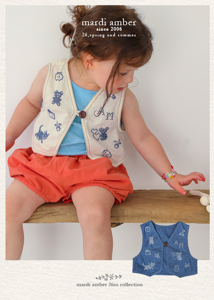 Amber - Korean Children Fashion - #kidsshorts - Molly Vest
