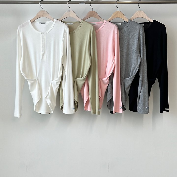 Another Avenue - Korean Women Fashion - #momslook - Cool Button Tee