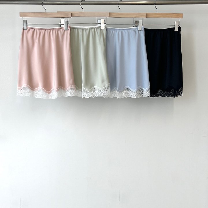Another Avenue - Korean Women Fashion - #momslook - Satin Line Skirt