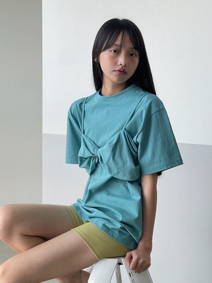 Another Avenue - Korean Women Fashion - #momslook - Top Cross Tee - 9