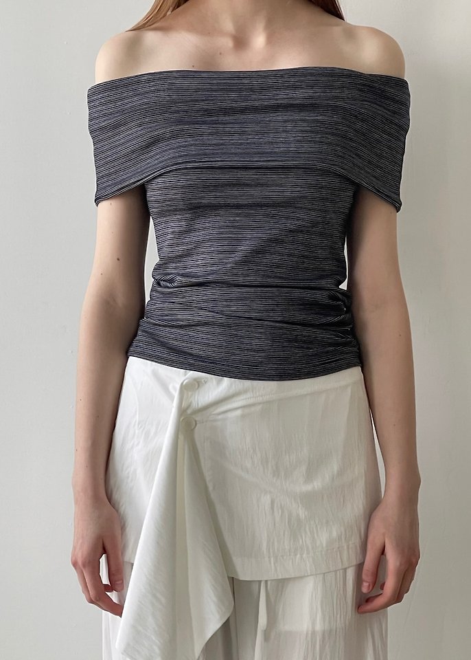 Another Avenue - Korean Women Fashion - #momslook - Cozy Off-Shoulder Tee - 11