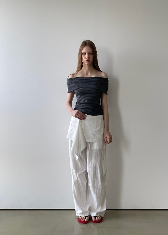Another Avenue - Korean Women Fashion - #momslook - Cozy Off-Shoulder Tee - 9