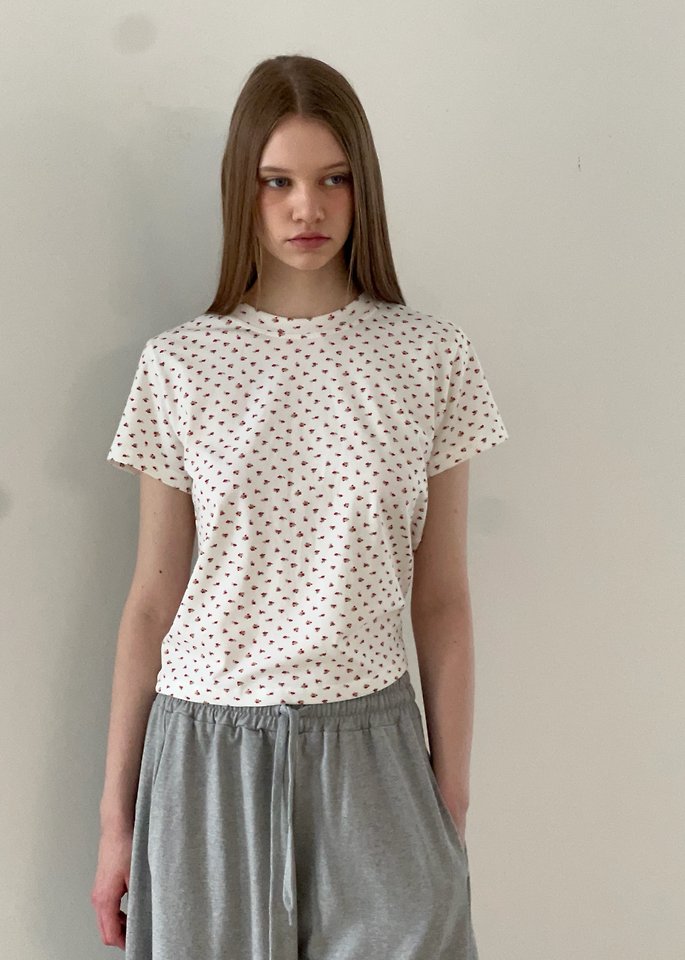 Another Avenue - Korean Women Fashion - #momslook - Mini Flower Tee - 5