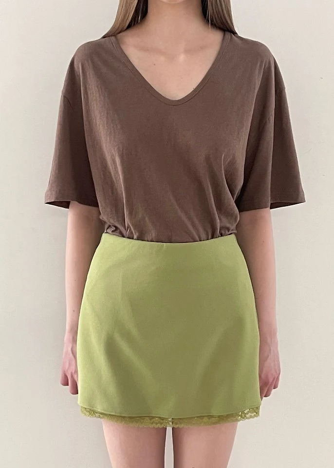 Another Avenue - Korean Women Fashion - #momslook - Recycled U-Neck Tee - 11