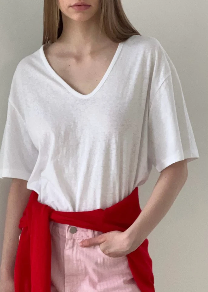 Another Avenue - Korean Women Fashion - #momslook - Recycled U-Neck Tee - 3
