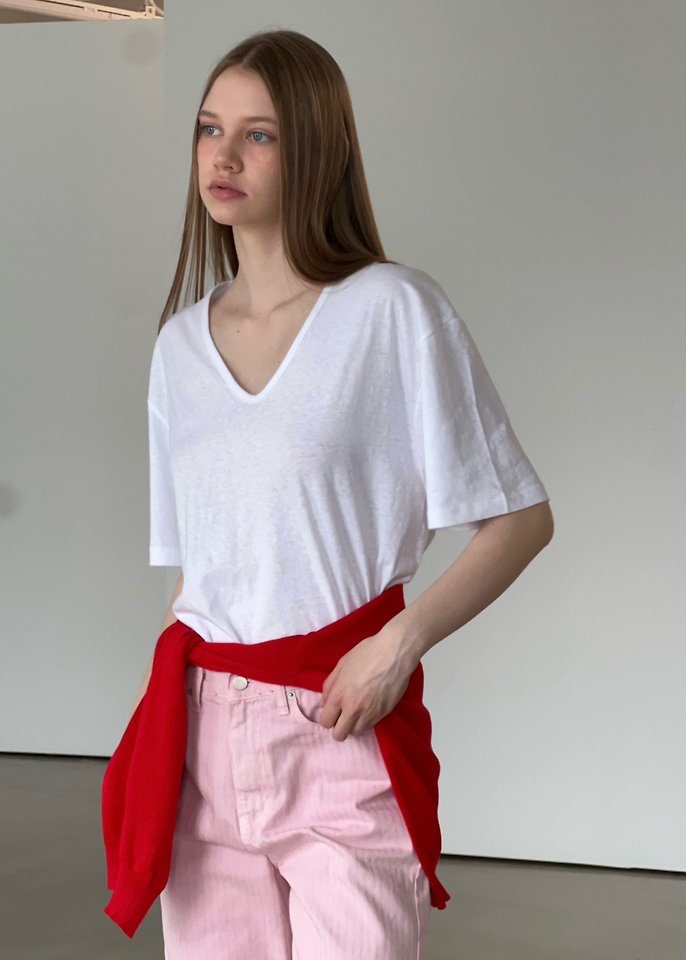 Another Avenue - Korean Women Fashion - #momslook - Recycled U-Neck Tee - 5