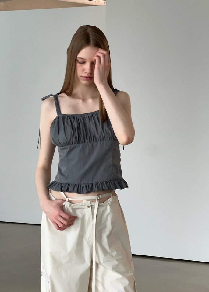 Another Avenue - Korean Women Fashion - #momslook - Scrunch Sleeveless Blouse - 8