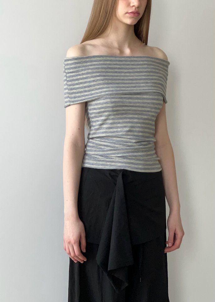Another Avenue - Korean Women Fashion - #pursuepretty - Cozy Off-Shoulder Tee - 3