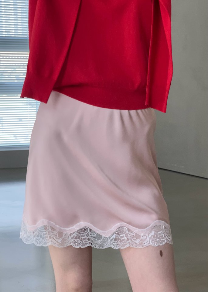 Another Avenue - Korean Women Fashion - #restrostyle - Satin Line Skirt - 12