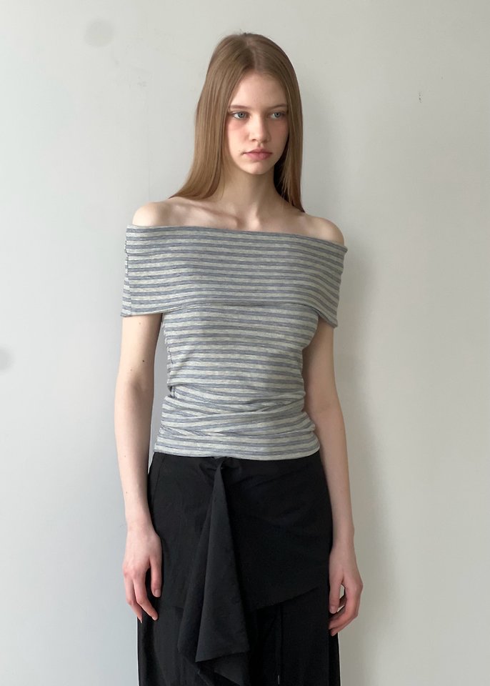 Another Avenue - Korean Women Fashion - #pursuepretty - Cozy Off-Shoulder Tee - 4