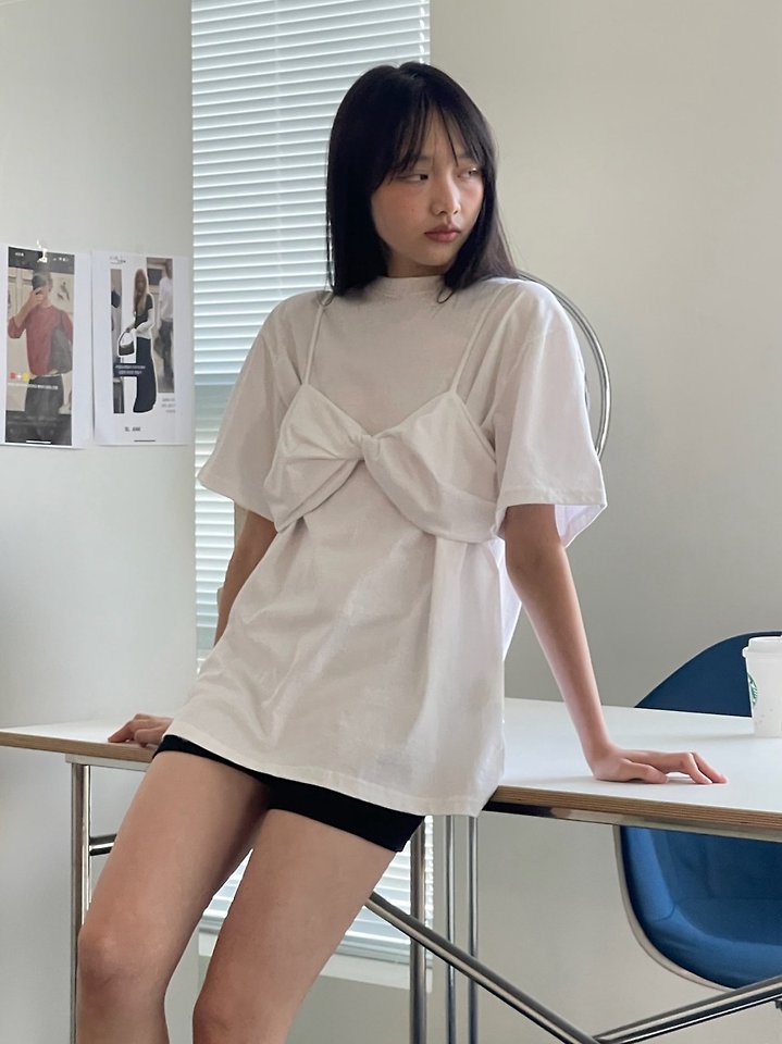 Another Avenue - Korean Women Fashion - #romanticstyle - Top Cross Tee - 5