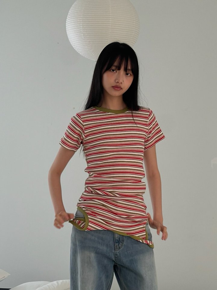 Another Avenue - Korean Women Fashion - #restrostyle - Retro Sleeveless Half Sleeve Tee - 4