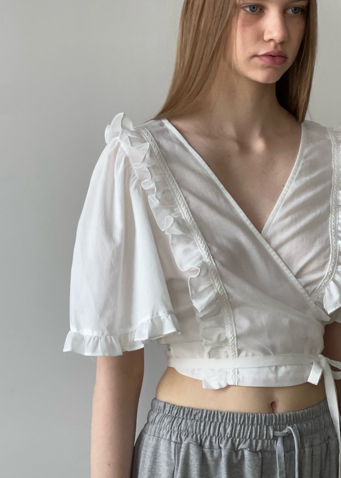 Another Avenue - Korean Women Fashion - #romanticstyle - River Frill Blouse - 3