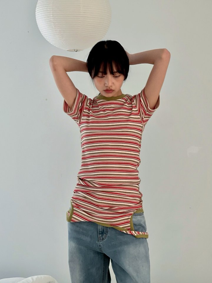Another Avenue - Korean Women Fashion - #shopsmall - Retro Sleeveless Half Sleeve Tee - 5
