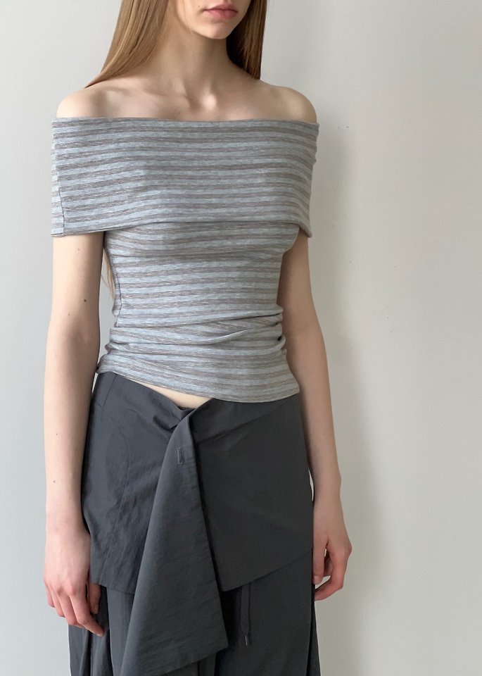 Another Avenue - Korean Women Fashion - #shopsmall - Cozy Off-Shoulder Tee - 6
