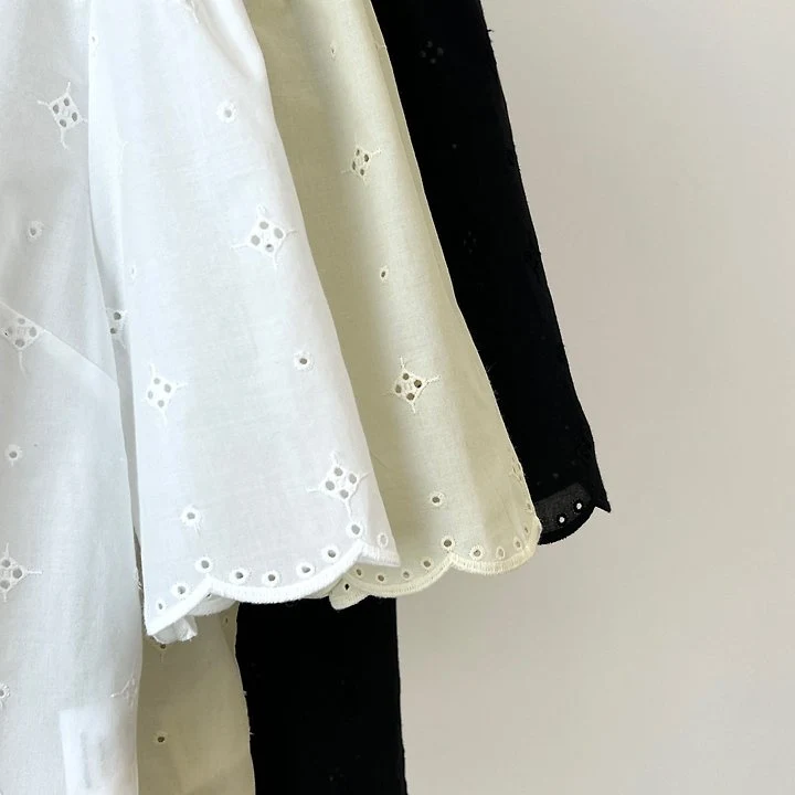 Another Avenue - Korean Women Fashion - #vintageinspired - Half Neck Scallop Blouse - 2