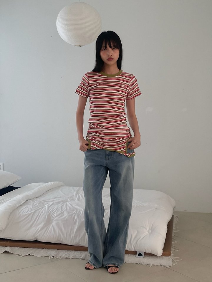 Another Avenue - Korean Women Fashion - #womensfashion - X-Ray Washed Denim Pants - 6