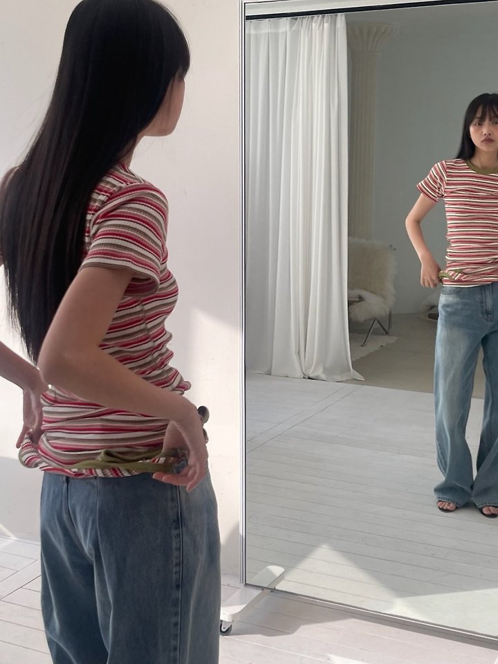 Another Avenue - Korean Women Fashion - #womensfashion - X-Ray Washed Denim Pants - 8
