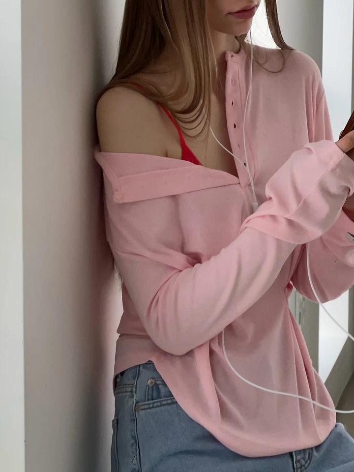 Another Avenue - Korean Women Fashion - #womensfashion - Cool Button Tee - 10