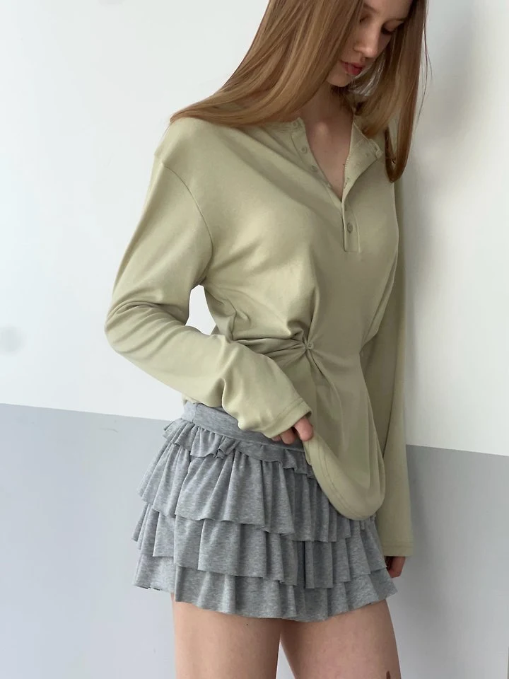 Another Avenue - Korean Women Fashion - #womensfashion - Cool Button Tee - 8