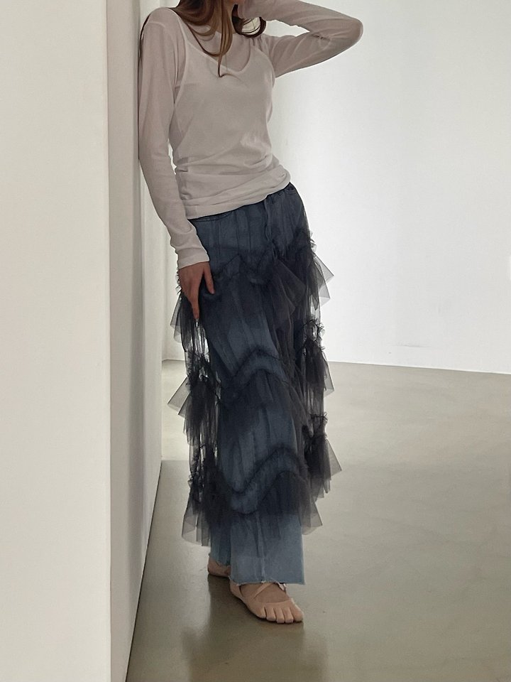 Another Avenue - Korean Women Fashion - #momslook - Triangle Cancan Skirt - 4