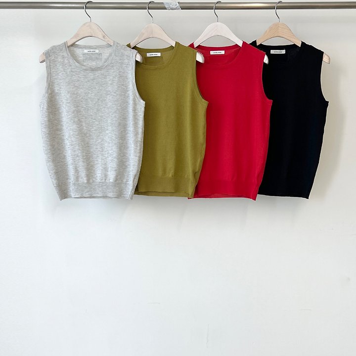 Another Avenue - Korean Women Fashion - #womensfashion - Basic Linen Knit Set (Sleeveless+Cardigan)