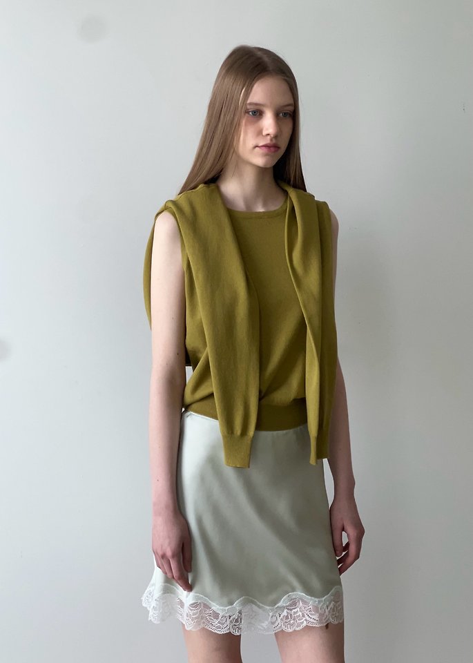 Another Avenue - Korean Women Fashion - #womensfashion - Basic Linen Knit Set (Sleeveless+Cardigan) - 9